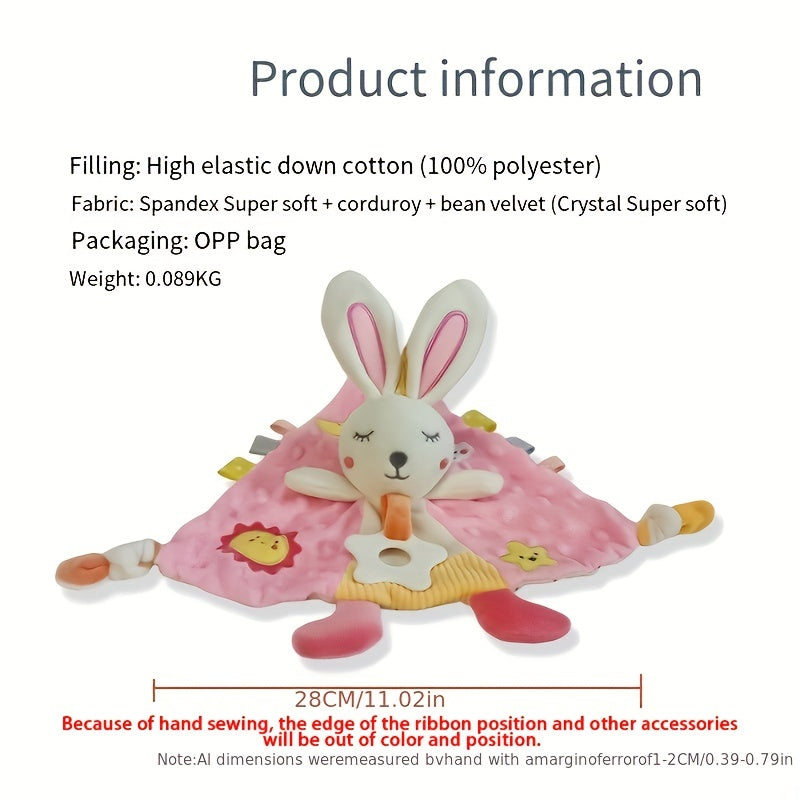 Baby Beanie and Toy Set with Elephant Lion Rabbit Soft Toy Blanket for Newborns