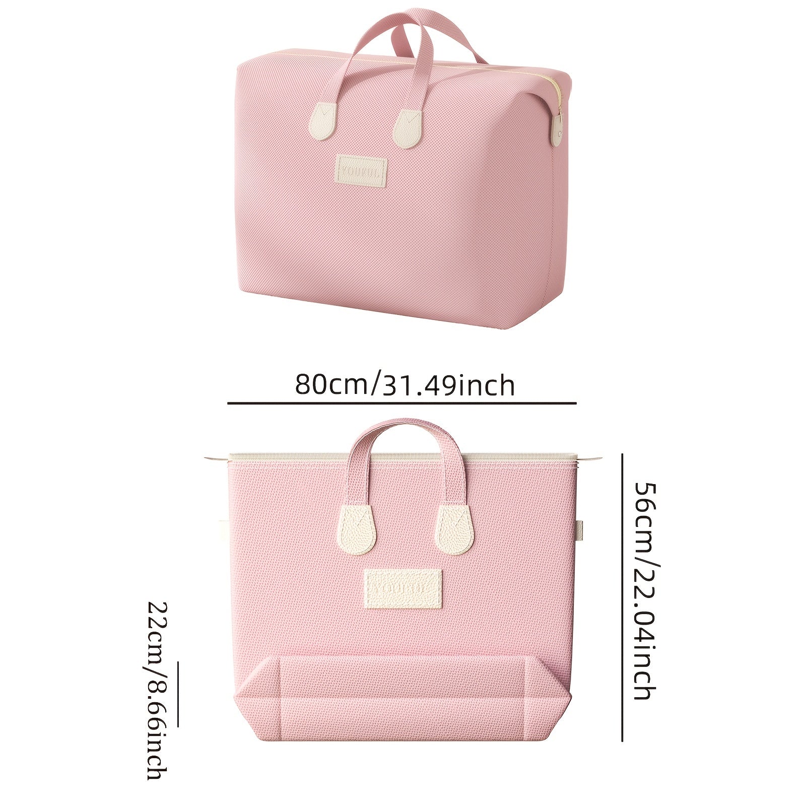 Cotton Duvet Cover Organizer for Storage Travel and Dorm Use Unfinished Design