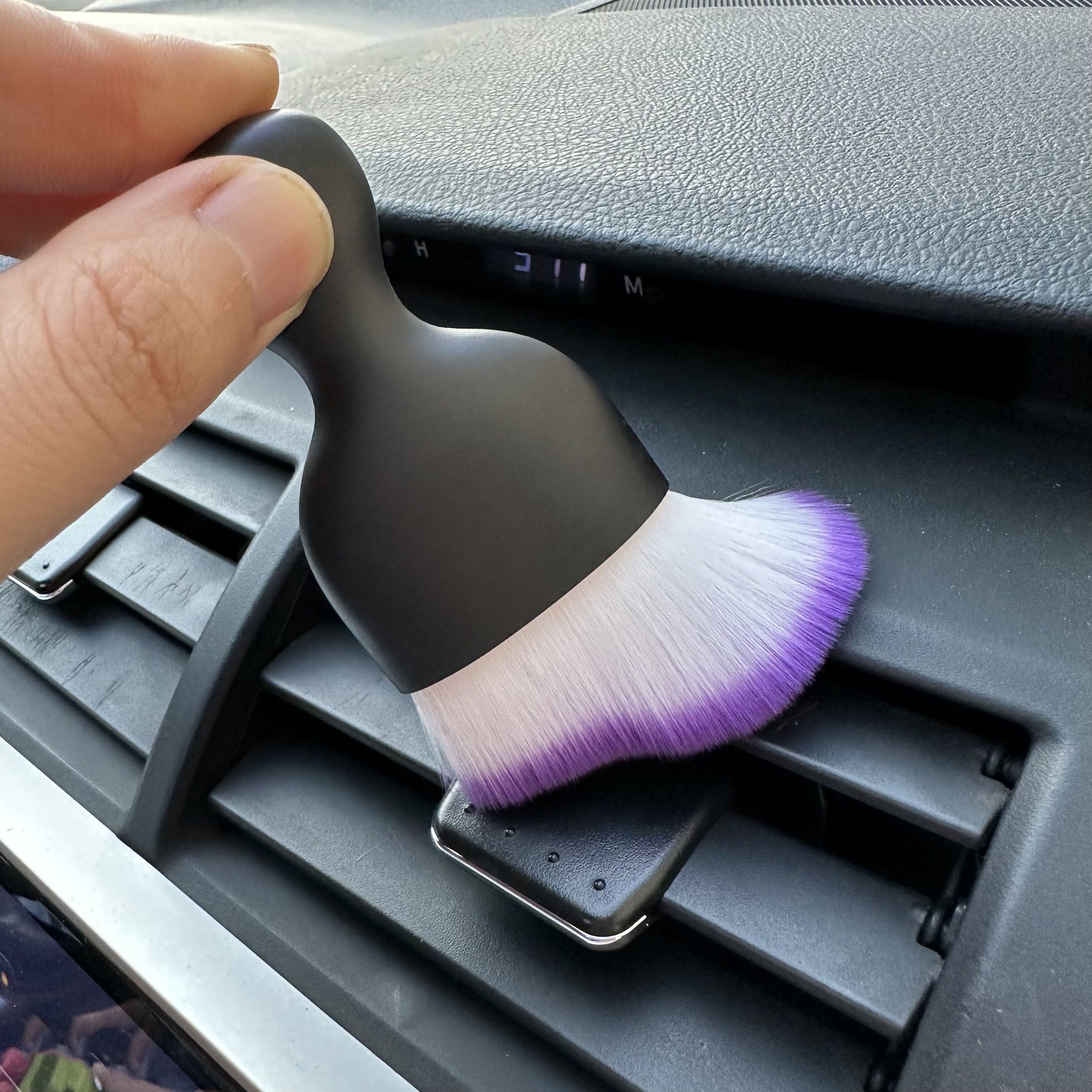2pcs Car Interior Detailing Brushes Soft Bristles Ergonomic Handle for Vents Crevices