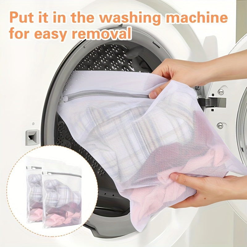 Juego de 4 bolsas de malla grandes con cremallera para ropa delicada, calcetines, ropa interior y organización de viajes