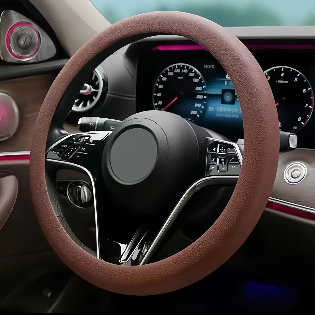 Universal Fit Silicone Steering Wheel Cover Anti-Slip Elastic Grip Car Accessory