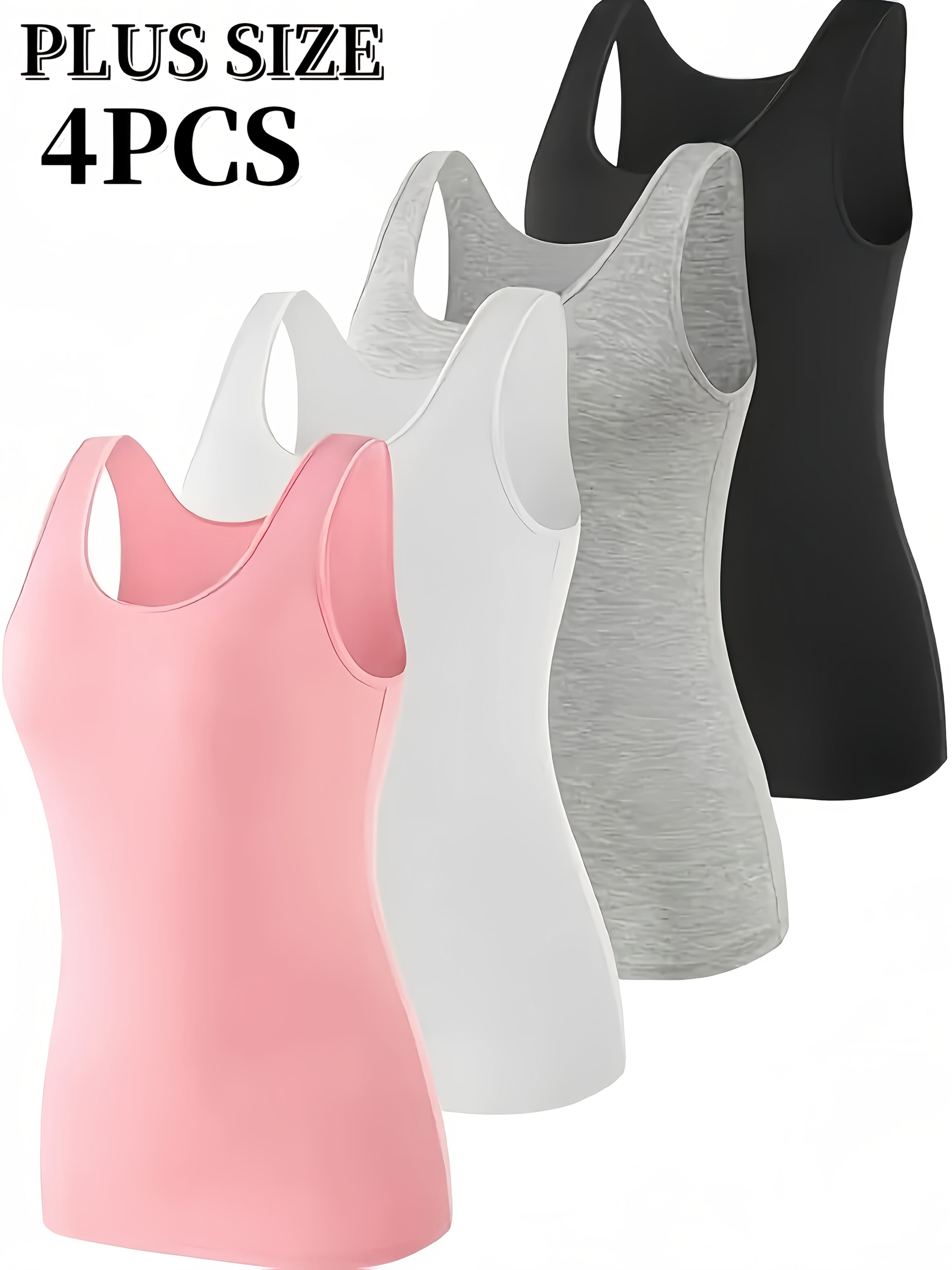Women's Large Summer Sleeveless Casual Vest Pack of 4