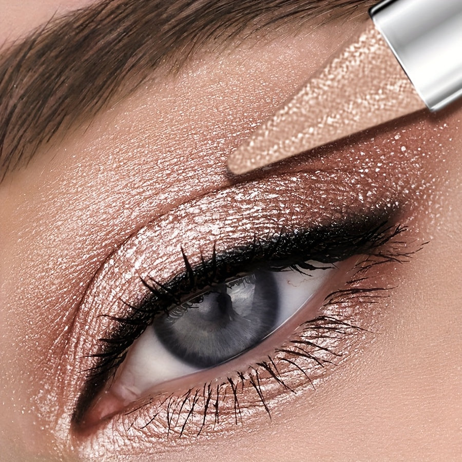 Women Sparkle Eyeshadow Pencil Glitter Finish Eye Makeup Brown