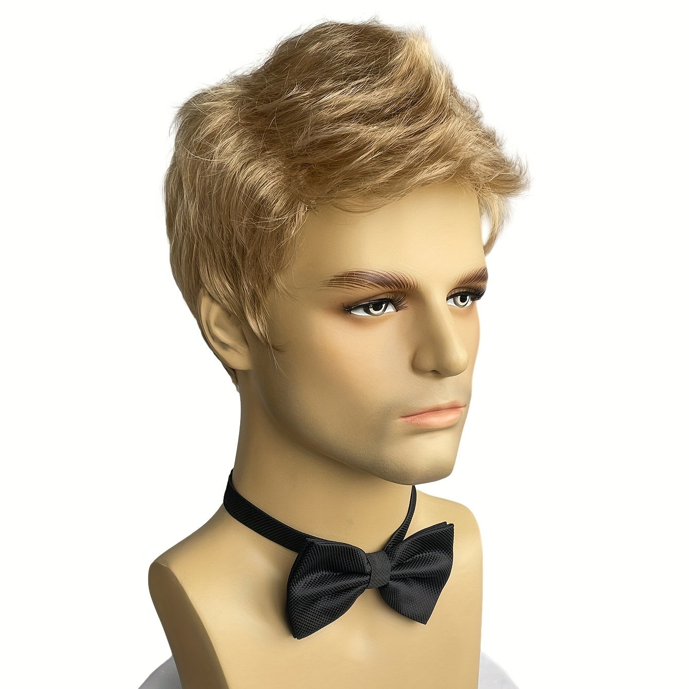 Men's Short Golden Wig for Parties, Costumes, and Daily Wear