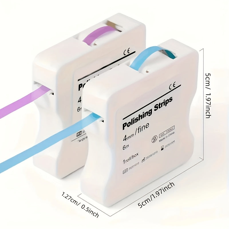 Полировальные полоски для зубов 4 мм, мелкая наждачная бумага, синий или розовый, 236 дюймов