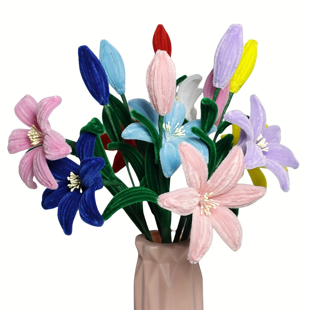 100 Colorful Chenille Stems 30cm for DIY Crafts and Decorations