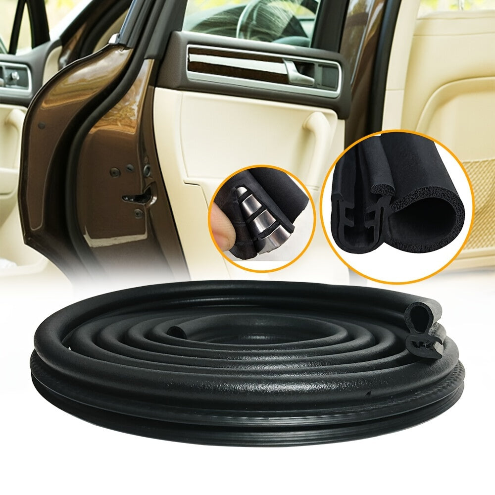3m Rubber Car Door Seal Strip U Shape Weatherstrip Soundproof Edge Trim