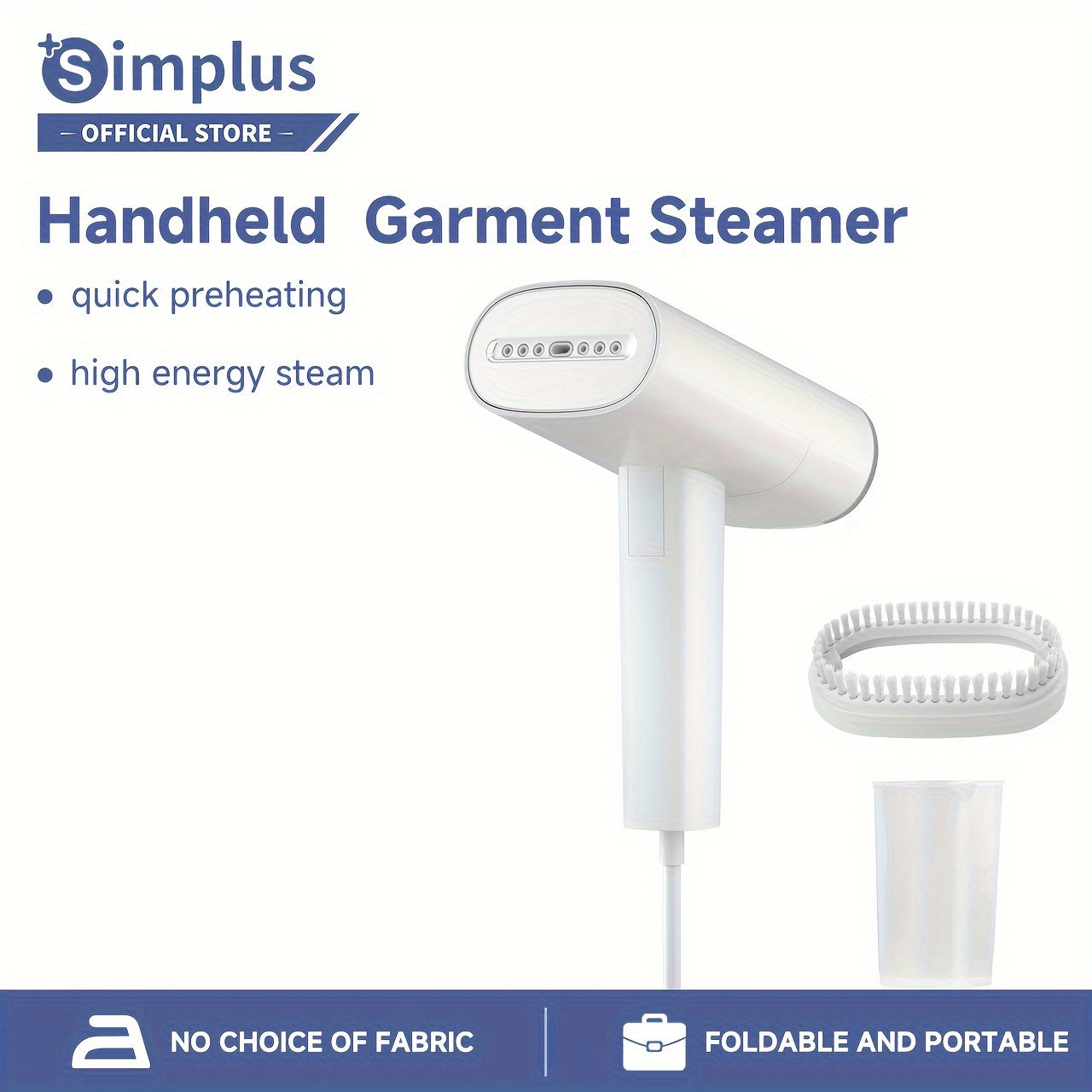 Portativ 1200W kiyimlar uchun bug'lovchi, 22G/Min bug' bilan, zanglamaydigan po'latdan yasalgan plita