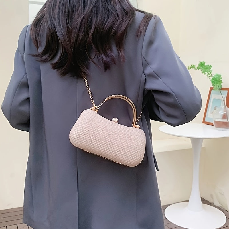 Rhinestone Crossbody Bag for Parties and Dinners with Removable Strap in Multiple Colors