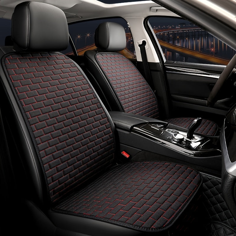 Universal Car Seat Cover Front Set Linen Fabric Protector Cushion