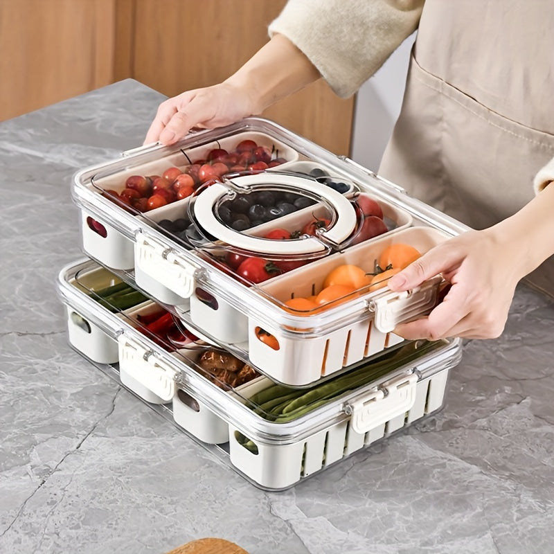 Multipurpose Plastic Food Storage Container with Flip Top Lid Square Freezer Safe