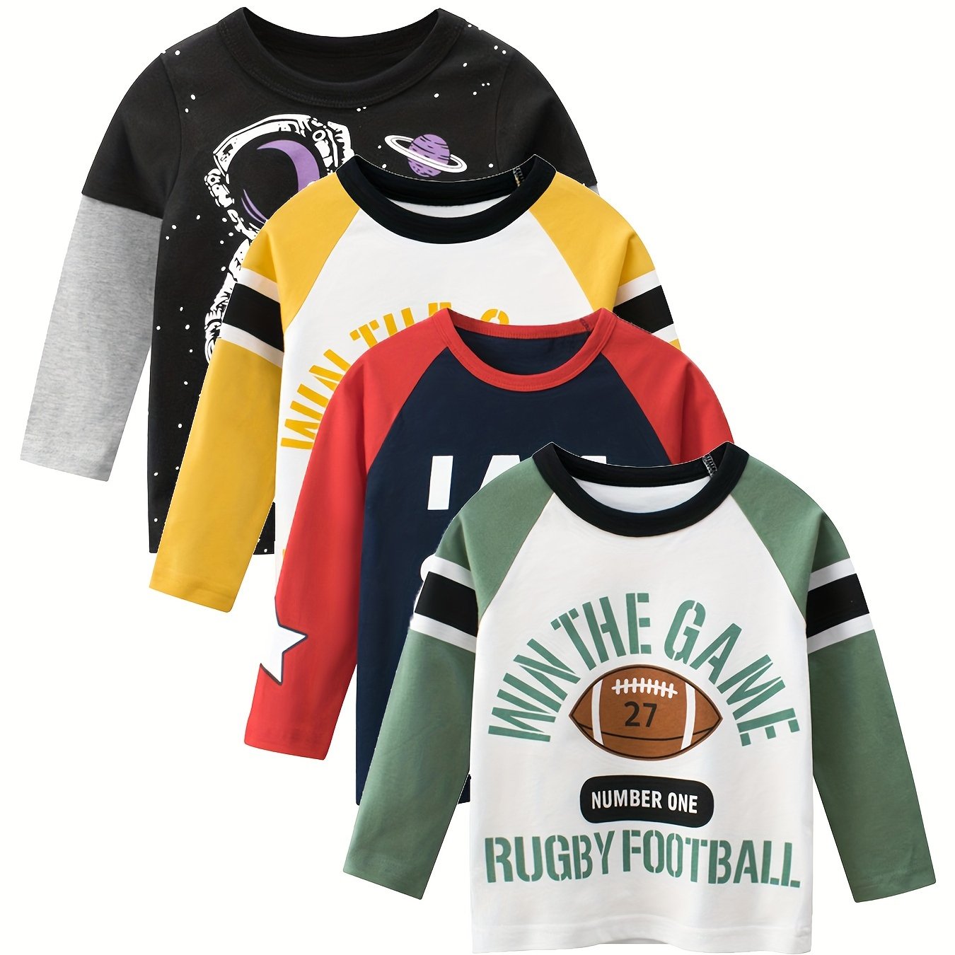 Kids Boys Long Sleeve Cotton Shirt Autumn Korean Style Casual Top