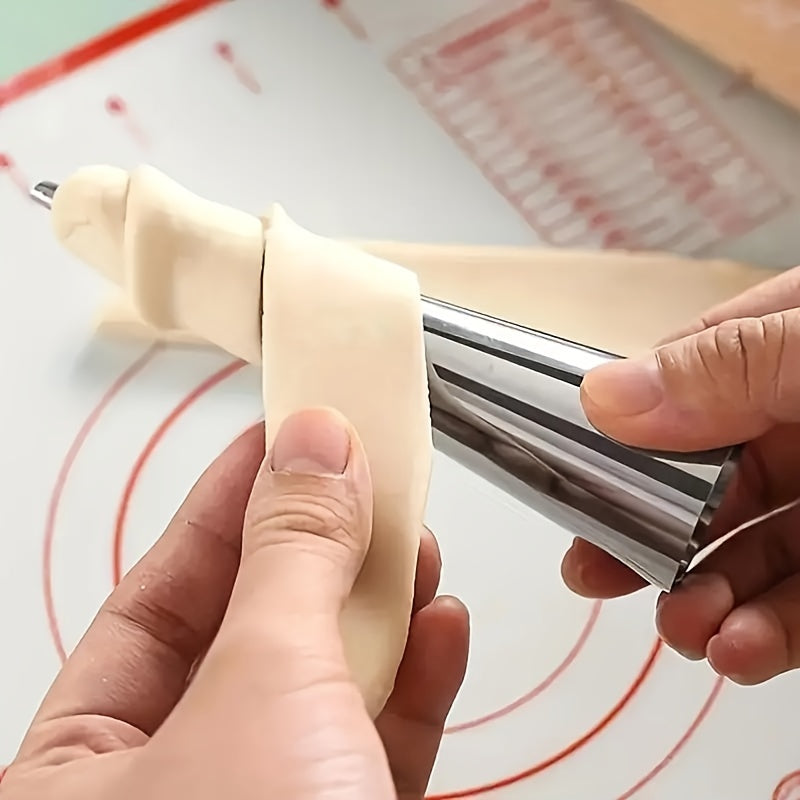 Conical Pastry Molds Set of 8 or 10 Stainless Steel for Croissants Puffs and Bread