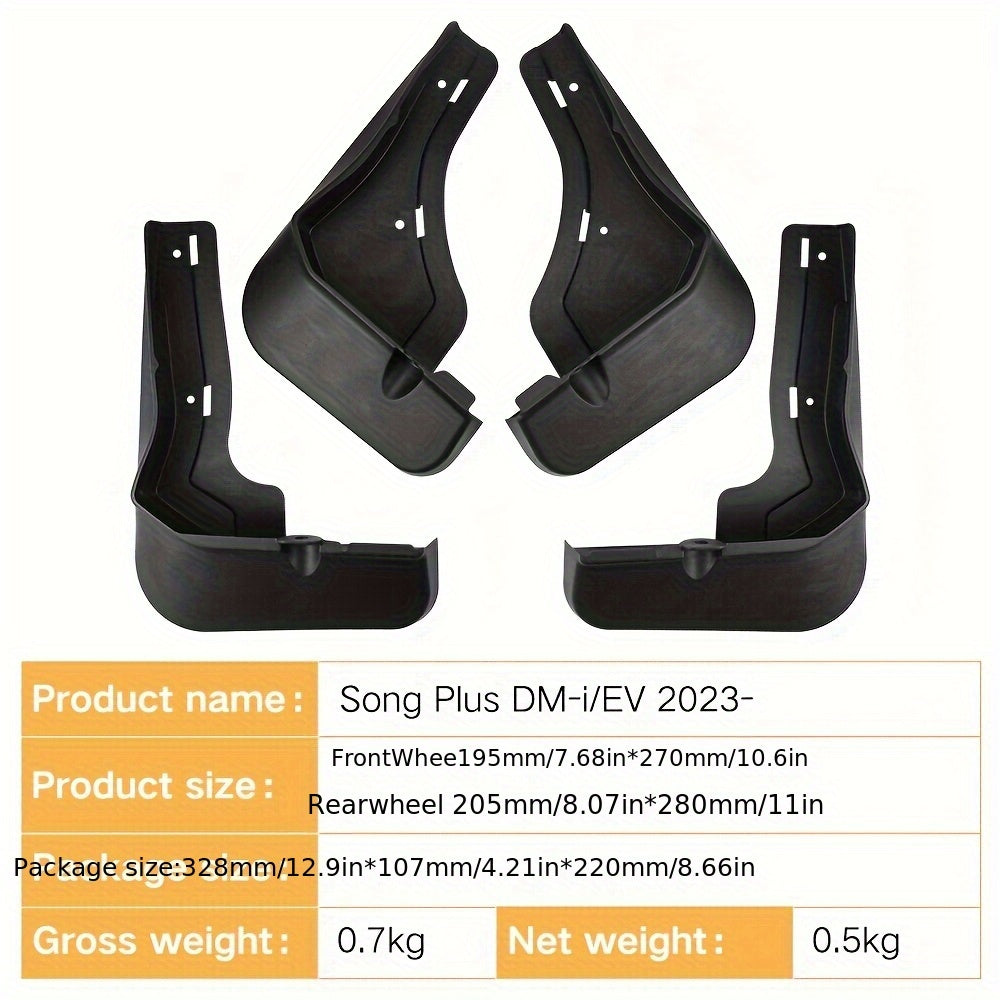Universal PP Plastic Mud Guards for SUV Wheel Tire Protection Set
