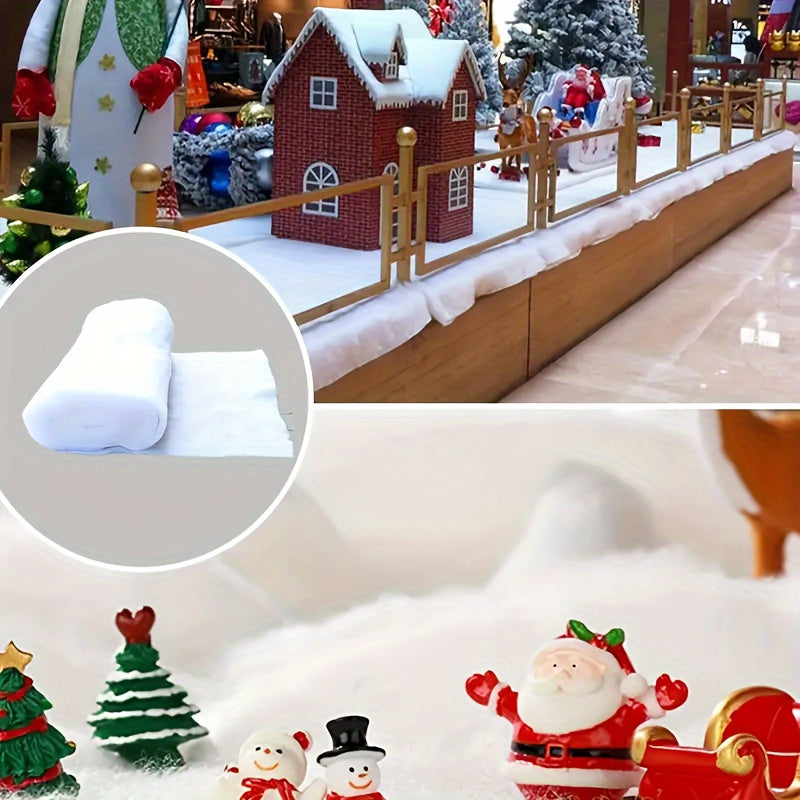 Artificial Snow Roll for Christmas Decorations and DIY Projects White Thick Fake Snow Cover