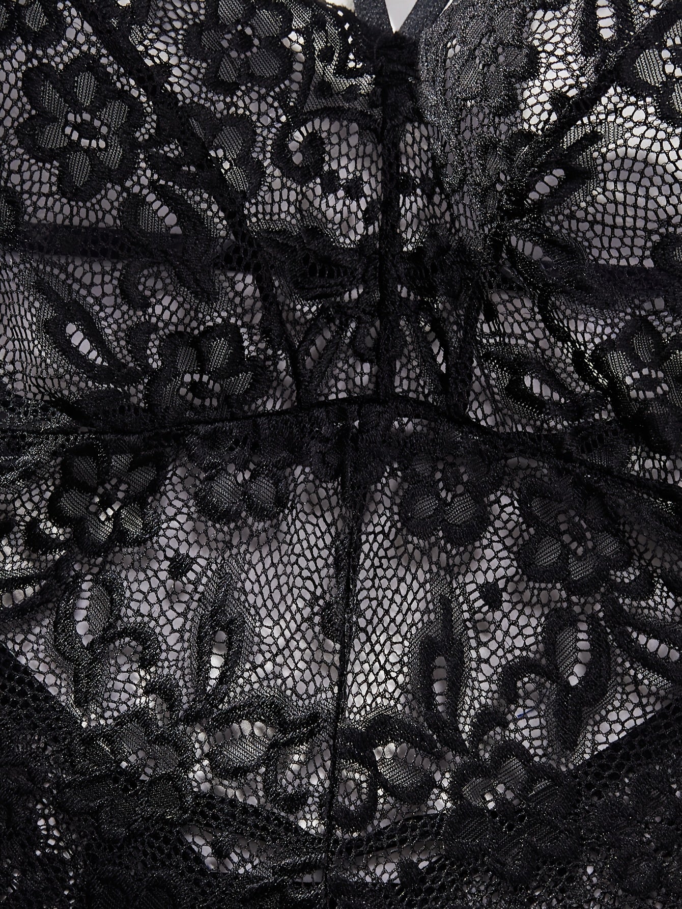 Women's Floral Lace Halter Teddy Bodysuit Open Crotch Backless Strappy Lingerie