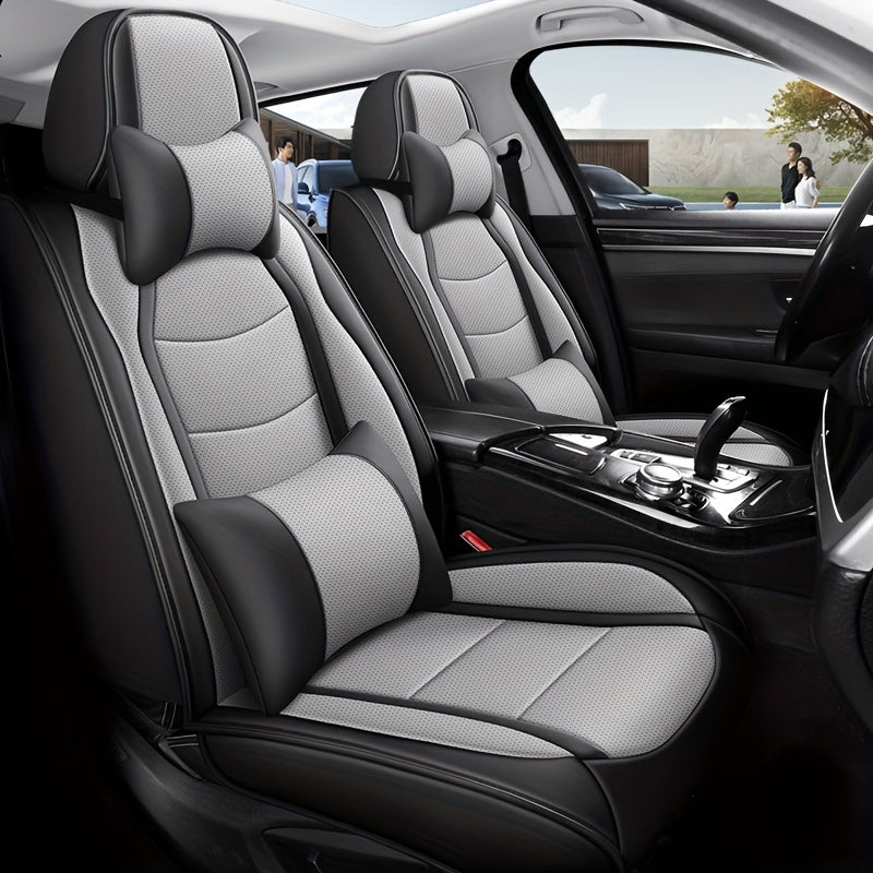 Car Seat Cushion All-Season Wear-Resistant PU Leather Full Coverage Seat Cover