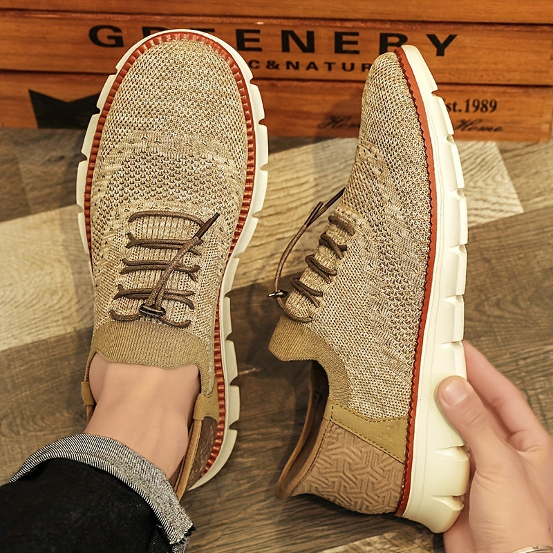 Men's Casual Slip-On Sneakers Breathable Fabric Round Toe for Party and Everyday Wear