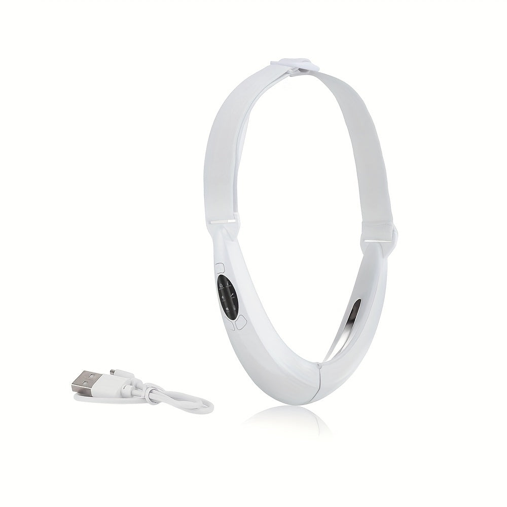 Портативное устройство для ухода за кожей для женщин, с USB-заряжаемым V-образным массажером для лица и литиевой батареей 400mAh.