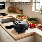 Large Capacity European Waffle Maker for Four Waffles Non-Stick Easy to Clean