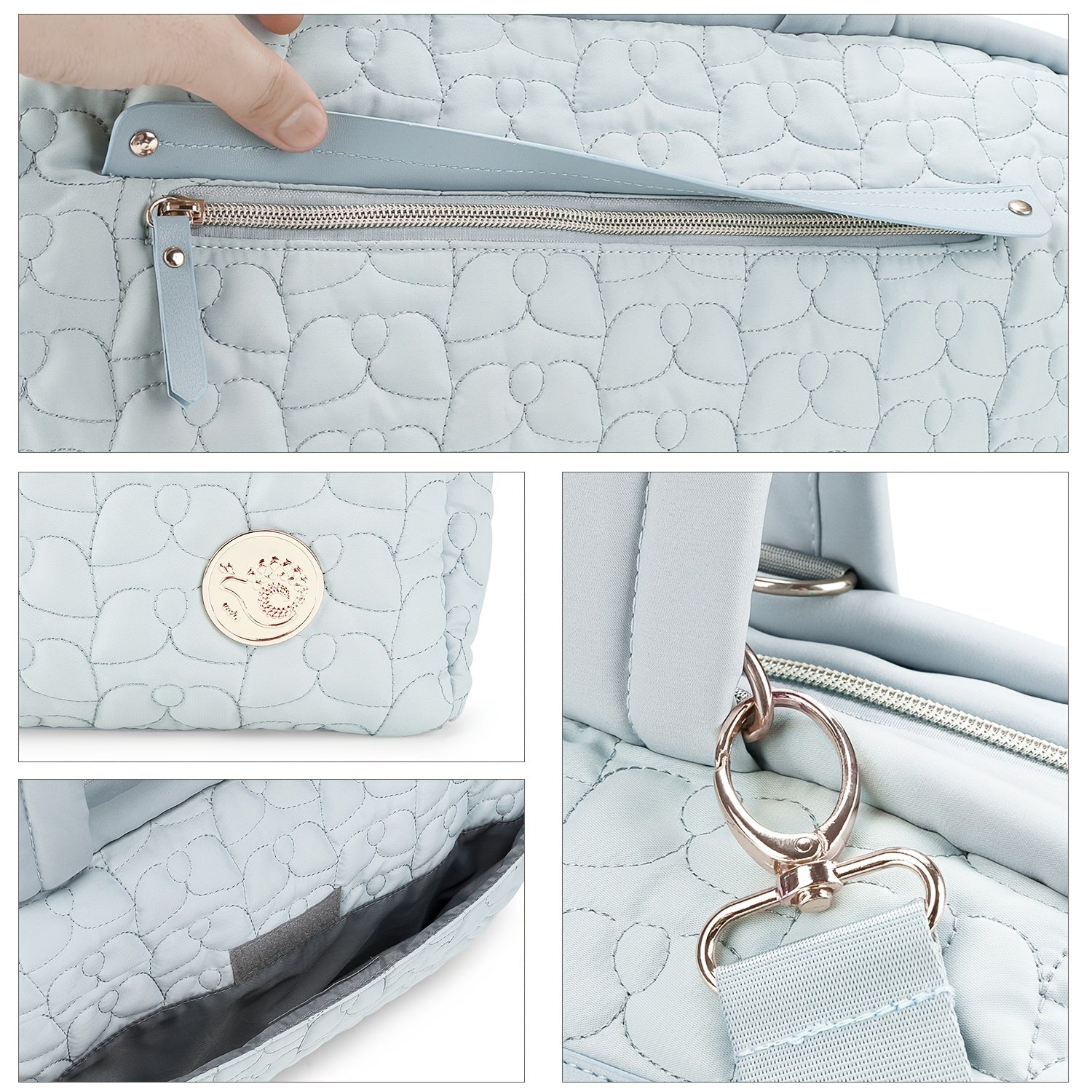 Large Diaper Tote Bag for Parents with Multiple Compartments and Durable Material