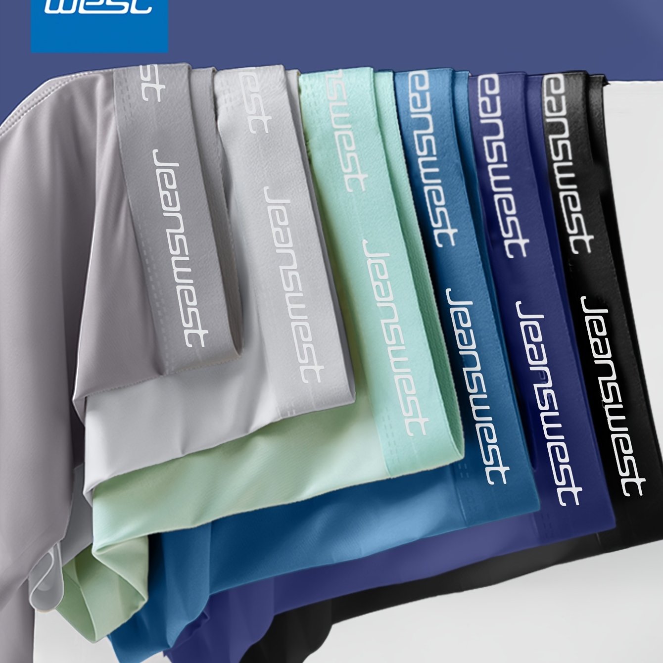 Men's Boxer Briefs 6 Pack Solid Color Letter Waistband Polyester Elastane Comfortable Underwear