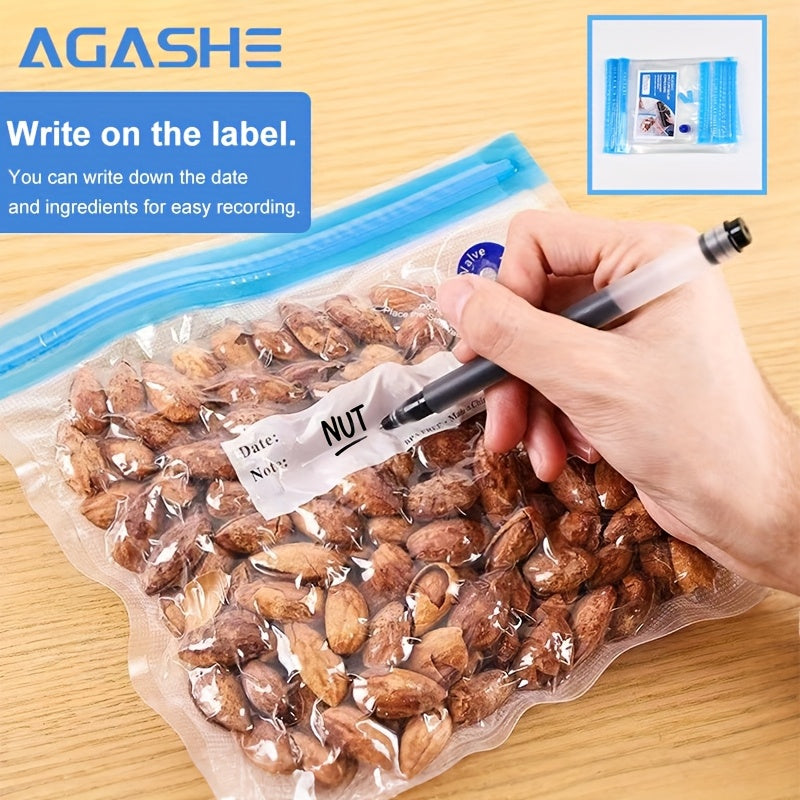 Vakuum bilan siqilgan Zipper Bag Set 25 ta sumka, 2 ta yopishtiruvchi klip bilan, jami 27 ta bo'lak. Kundalik oziq-ovqatni saqlash uchun kichik, o'rta va katta o'lchamlarda mavjud. Oziq-ovqatni yangi va ta'mini saqlaydi.