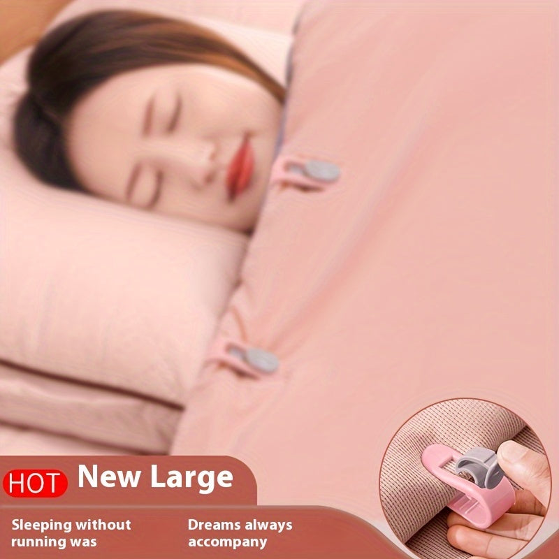 Set of 6 Green Needle-Free Bed Sheet Clips for Secure Fit and Slipping Prevention