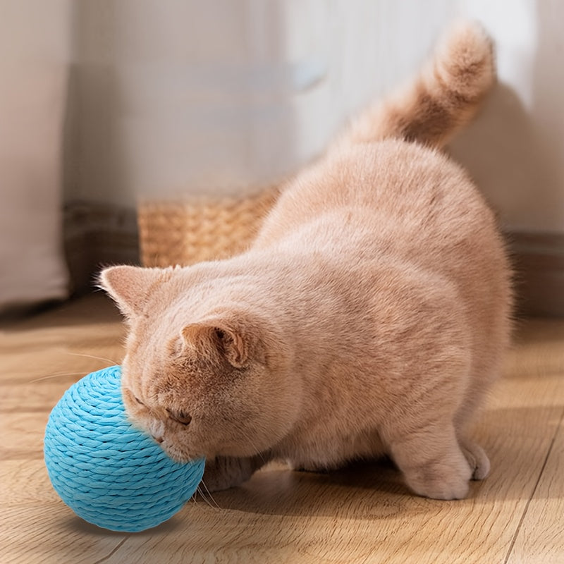Interactive Cat Toy Ball Made of Cardboard for Cats to Relieve and Play