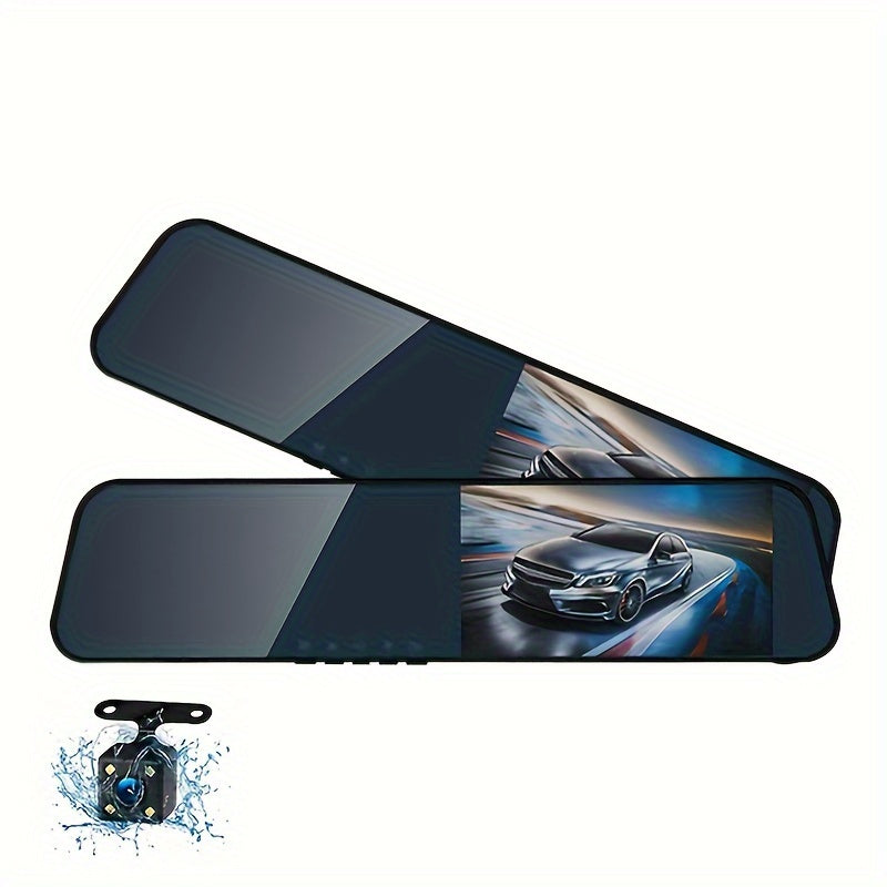 HD Dual Dash Cam 1080P Front 480P Rear Night Vision Ultra-Thin Wide-Angle
