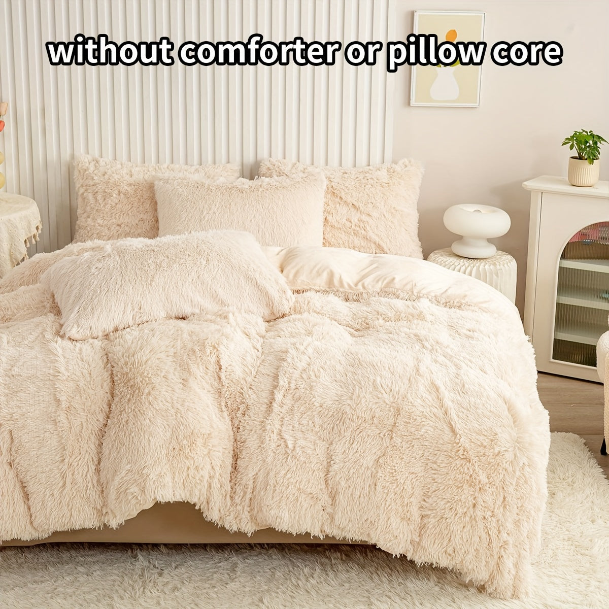 Set of 3 Pink Polyester Bedding Pieces for All Seasons Bedroom Decor