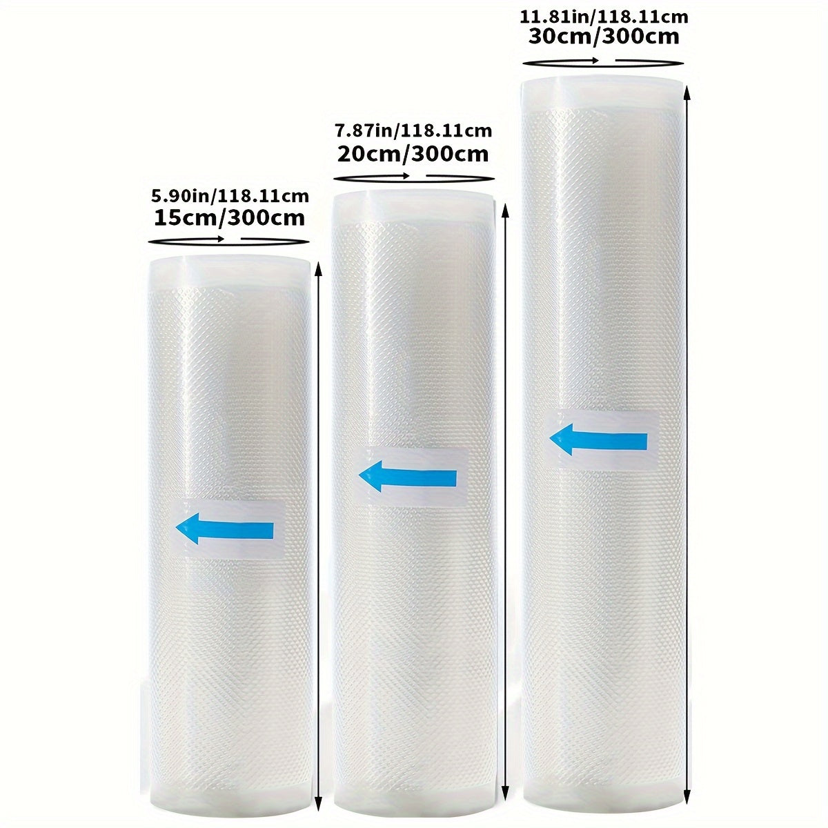 Vacuum Sealer Bags 3m Food Storage Bags BPA-Free 7-Layer Diamond Pattern