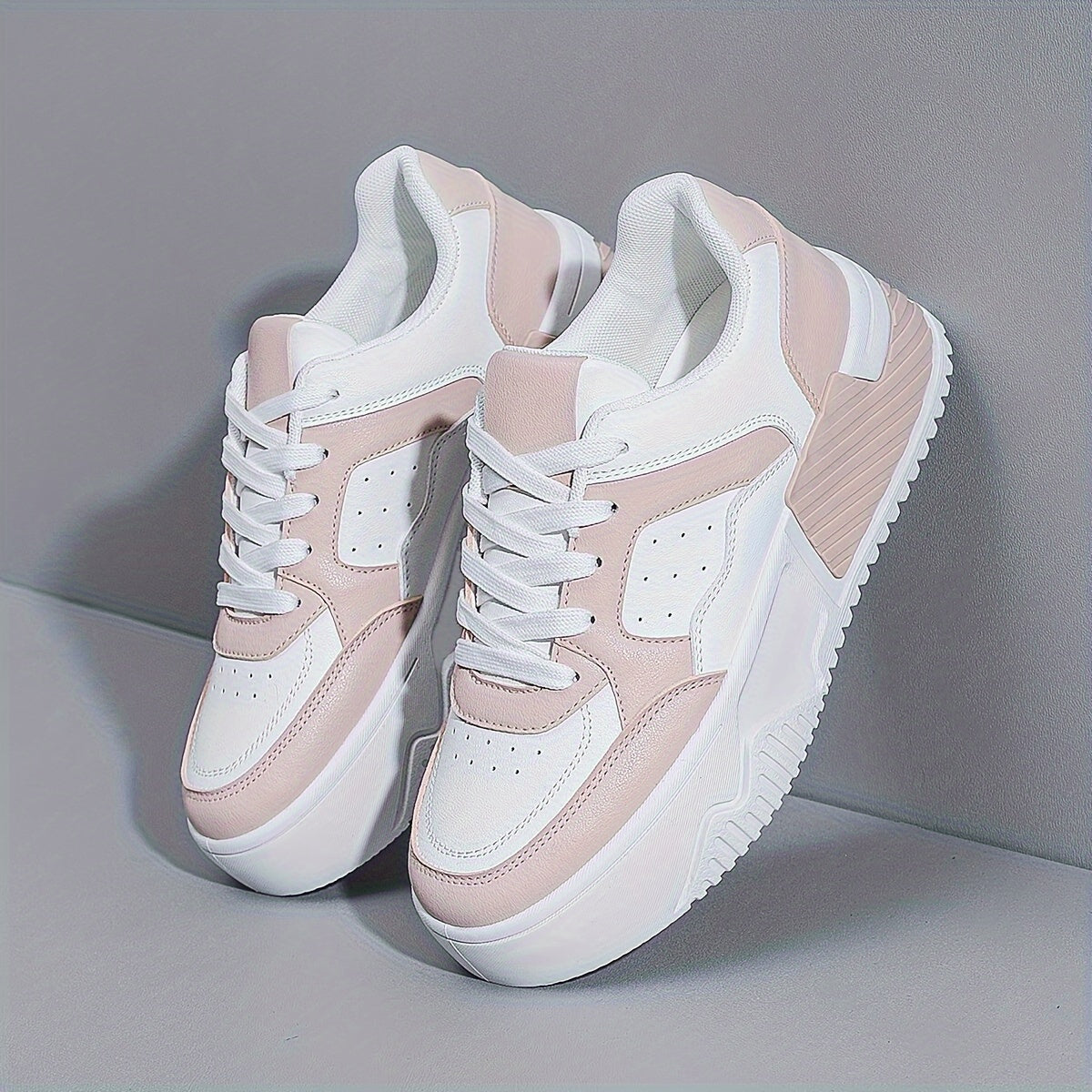 Women's Casual Sneakers Multicolor Low-Top Lace-Up Shoes Rubber Sole
