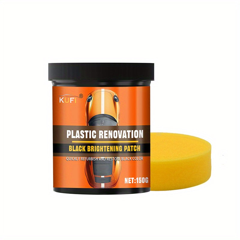 Black Rubber Restorer and Brightener for Tires and Plastics 150g