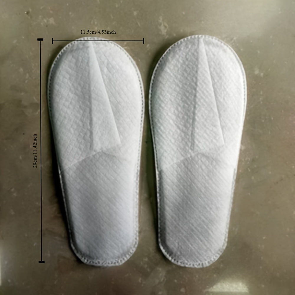 Paquete de 10 zapatillas desechables de fibra no tejida para huéspedes de hoteles y spas