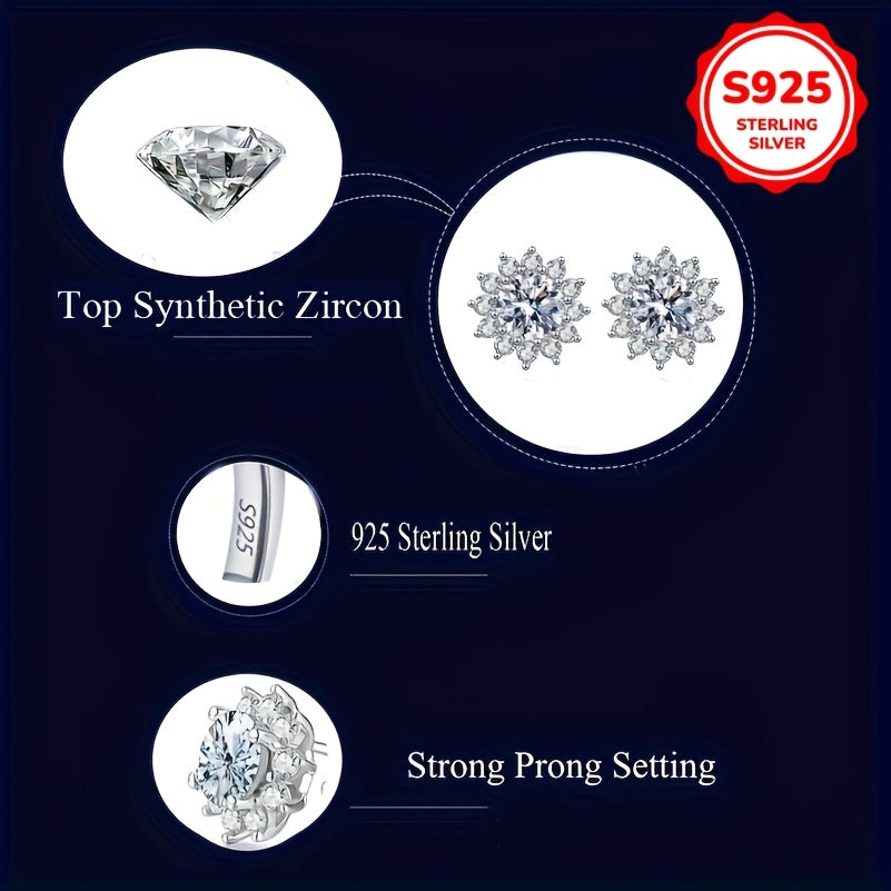 Chiroyli 925 Sterling Silver Qor to'pi Stud Ziraklar, 2.76g Yengil Gipoallergen Oltin Oq Kubik Zirconiya, Ayollar uchun Romantik Dizayn - Har kuni, 14-fevral va To'y uchun Ideal, 8mm O'lcham, Teriga yumshoq.