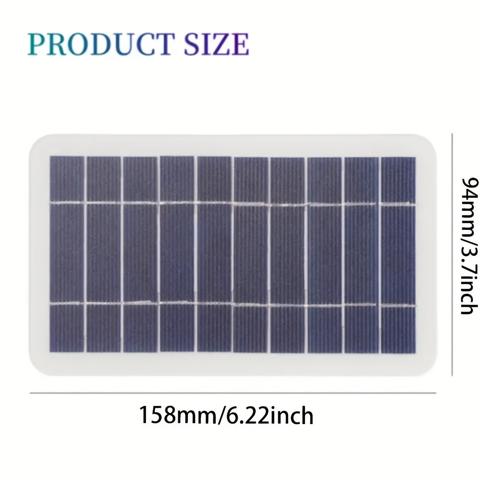 Cargador solar portátil con salida USB para camping y viajes al aire libre incluye cargador de teléfono, linterna y ventilador