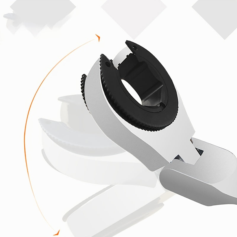 Heavy-Duty 72-Tooth Metric Ratchet Wrench Adjustable Head Metal Pipe Forkpipe Tool