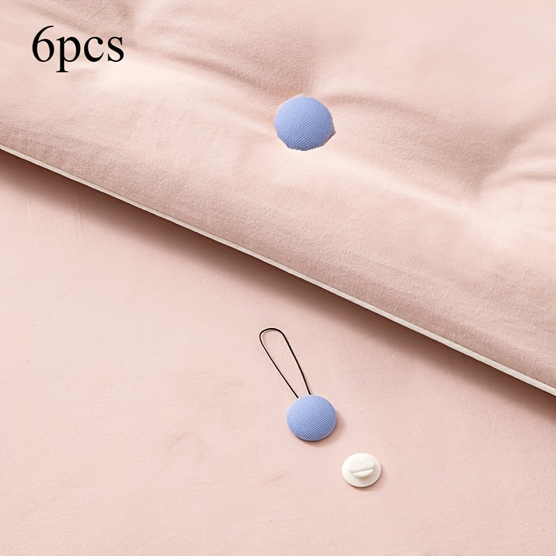 Set of 6 Skin-Friendly Invisible Quilt Clips Bedding Fasteners for Duvets and Comforters