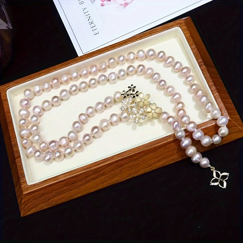 Multi-Layer Freshwater Pearl Necklace for Women Elegant Jewelry Gift