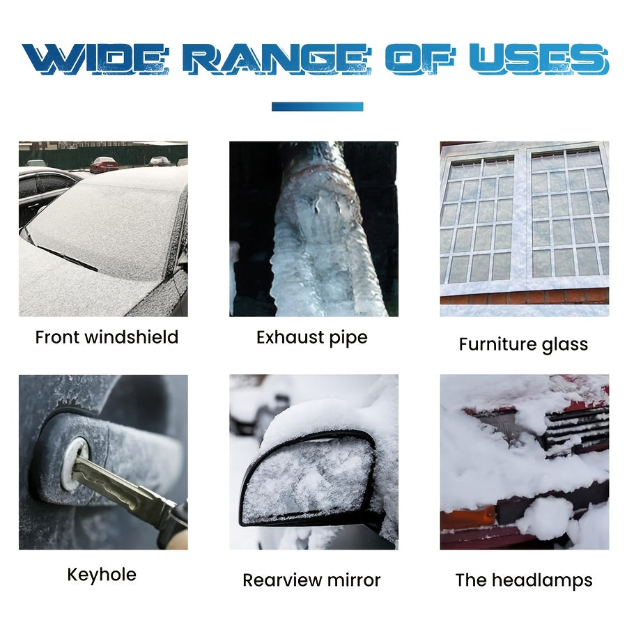 Ice Melting Spray for Cars and Glass Anti-Freeze Snow Removal 1 Bottle