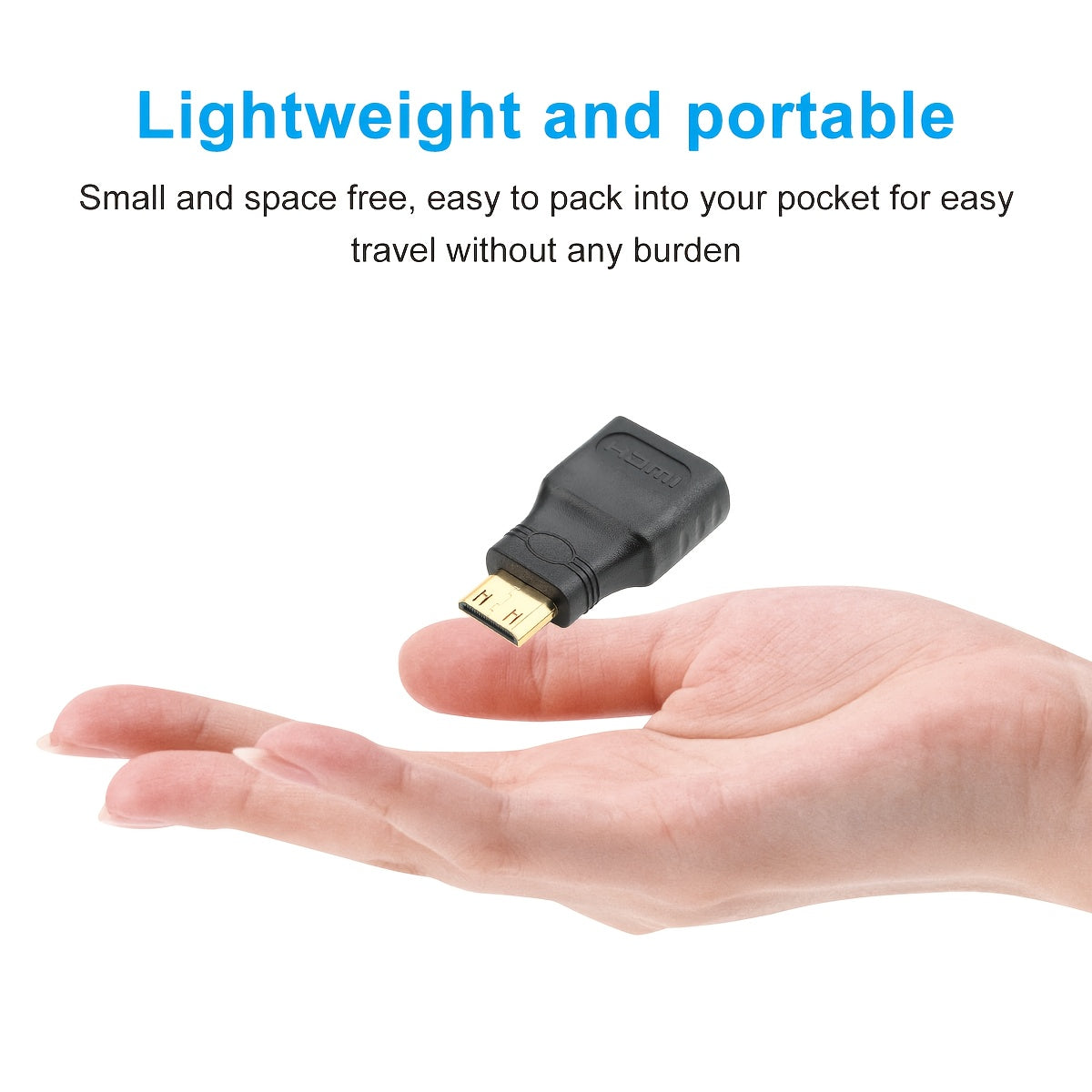 Kameralar, videokameralar, DSLRlar, planshetlar va video kartalarni standart HDTVlarga ulash uchun oltin qoplamali mini HDTV adapteri. 4K mosligini ta'minlaydi.