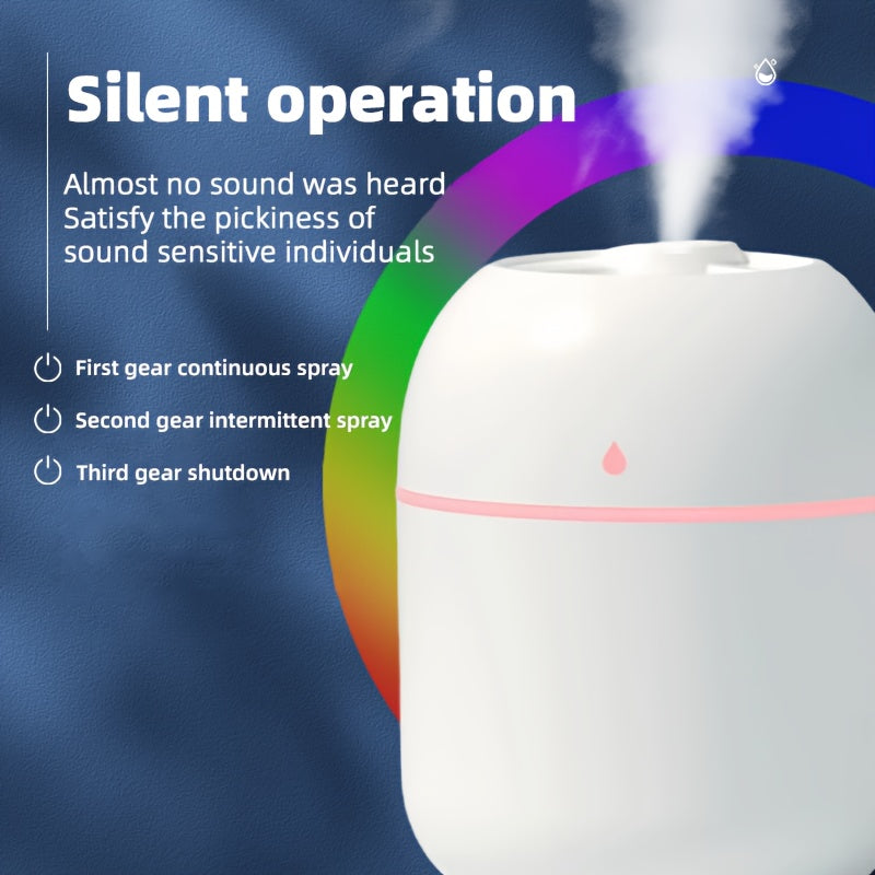 USB-Powered Humidifier with Aromatherapy Night Light for Home Use