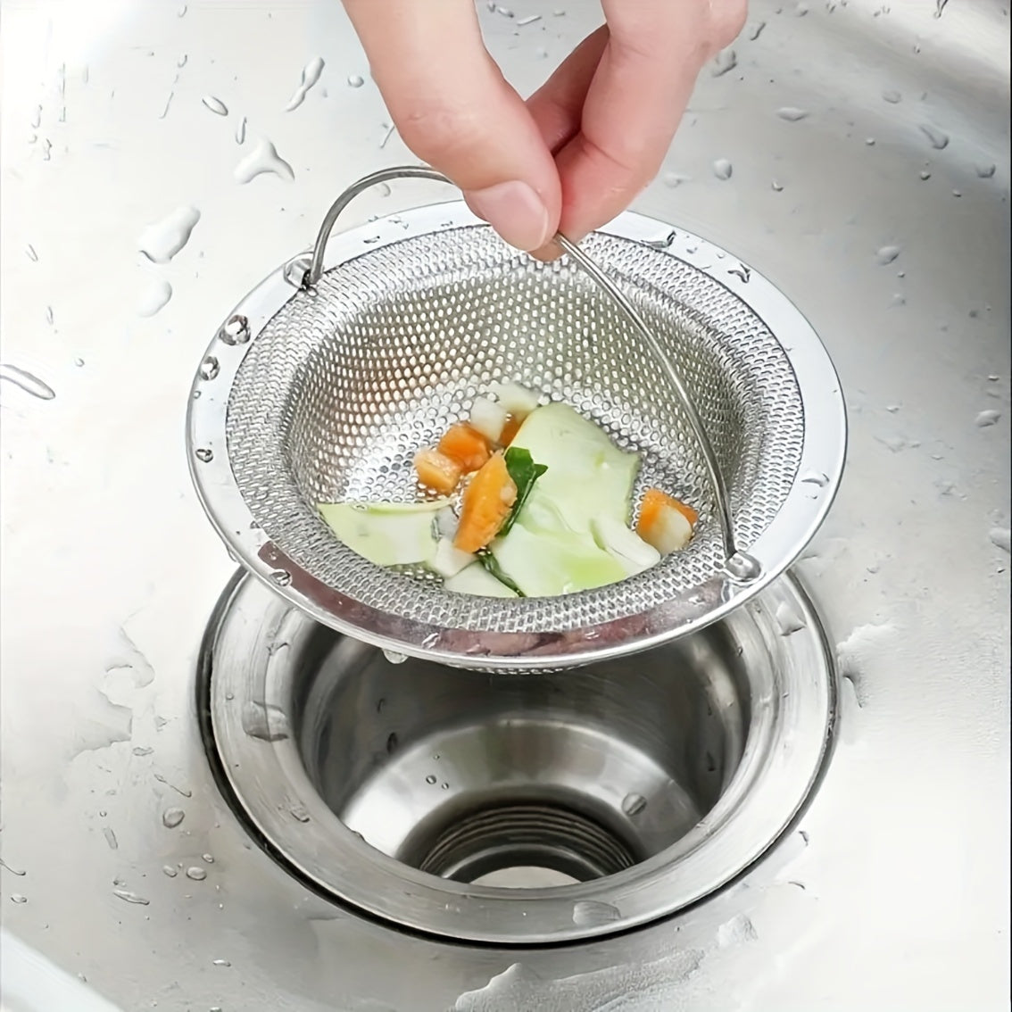 Stainless Steel Sink Strainer Anti-Clog Mesh Kitchen Bathroom | Rustproof