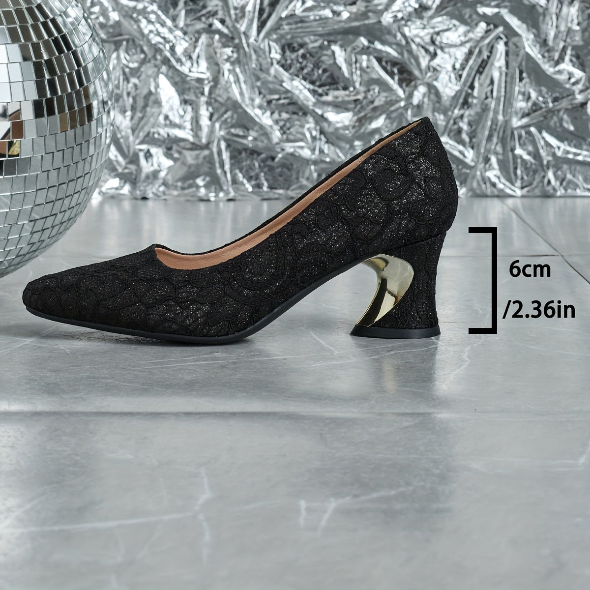 Ladies' Fashionable Mule High Heels, Comfortable Bright Thick Heels