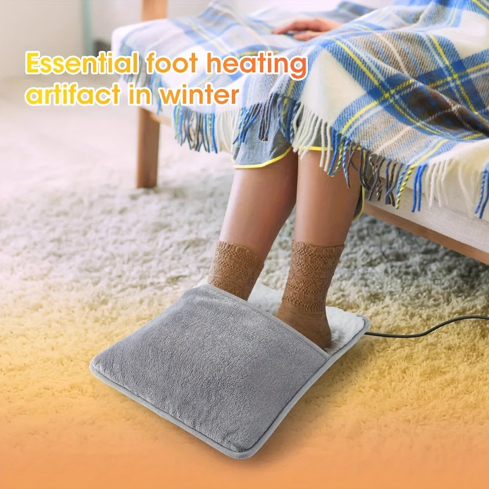 USB Electric Foot Warmer Heating Pad Soft Plush Washable Wheat Straw Eco-Friendly