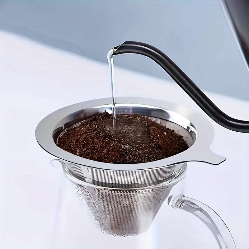 Stainless Steel Reusable Coffee Filter with Ultra-Fine Mesh for Home and Office