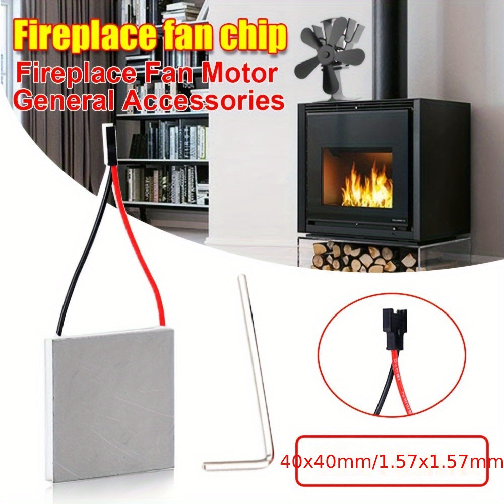 Fireplace Fan Motor Generator Chip Metal Thermoelectric Heat Generator Universal Fit