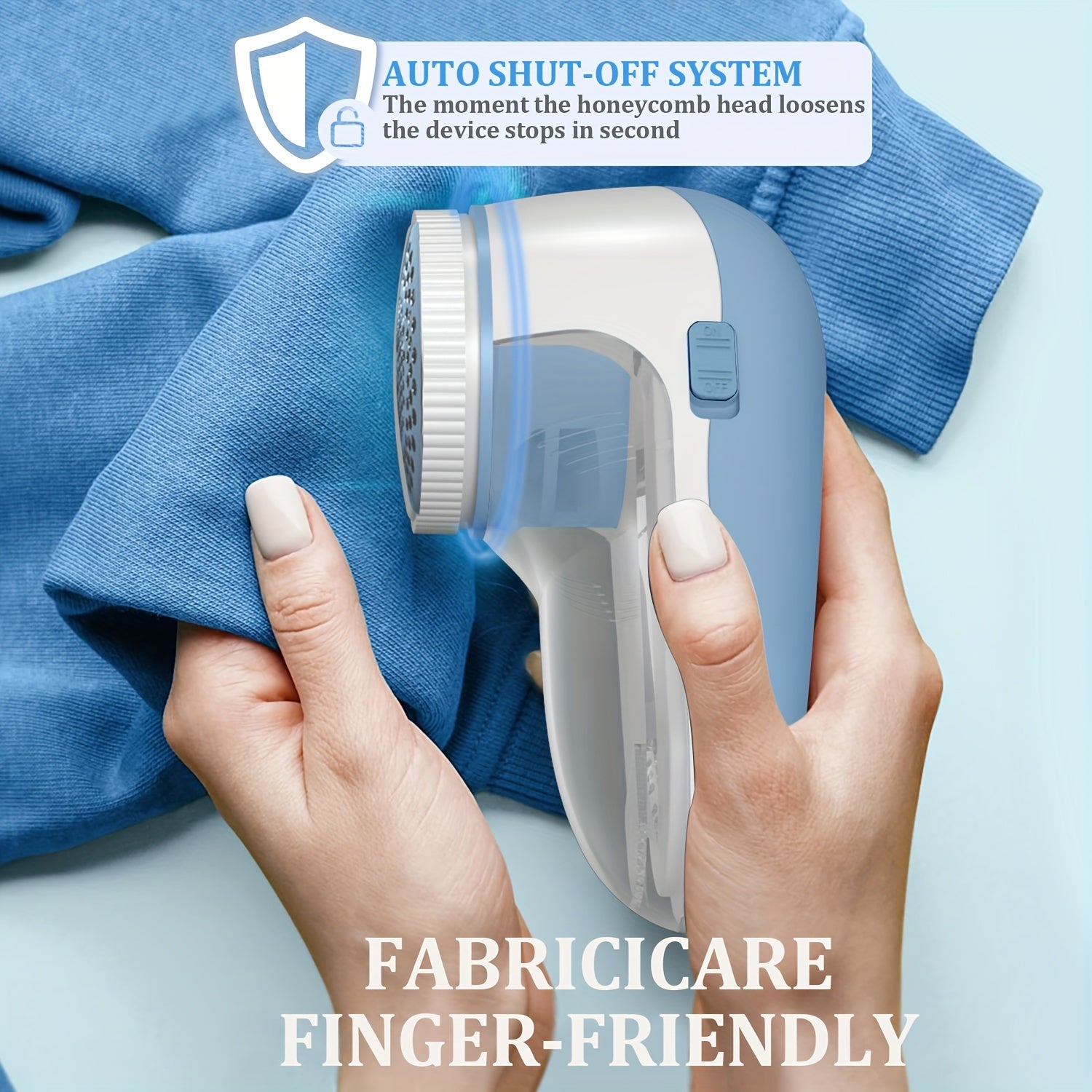 Portable USB Rechargeable Fabric Shaver for Removing Lint Fuzz Pills from Clothes Upholstery