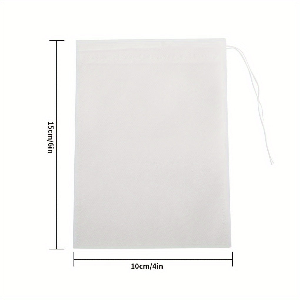 Paquete de 100 bolsas de tela desechables para té, bolsas de filtro de café no tejidas para infusión de alimentos